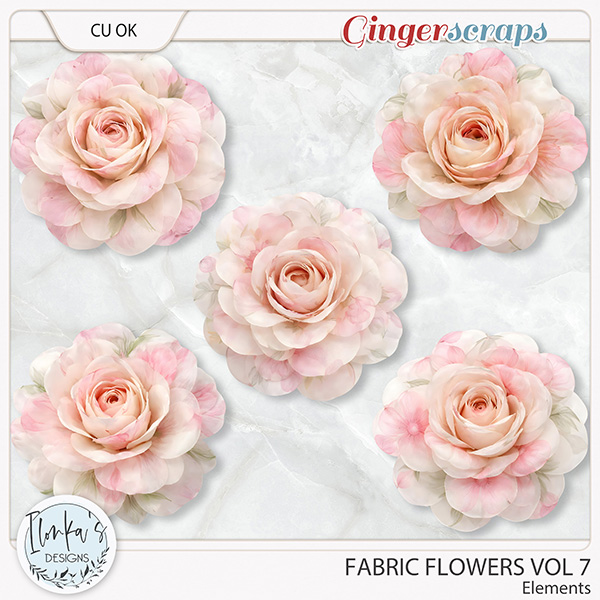 CU Fabric Flowers Vol 7 by Ilonka's Designs 