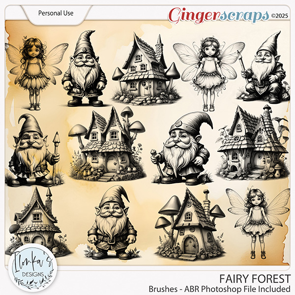 Fairy Forest Brushes by Ilonka's Designs