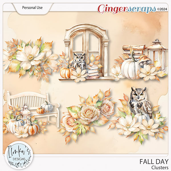 Fall Day Clusters by Ilonka's Designs