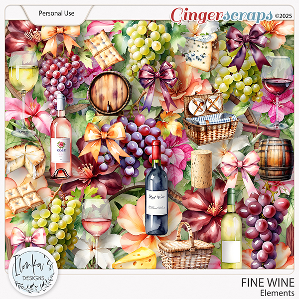 Fine Wine Elements by Ilonka's Designs