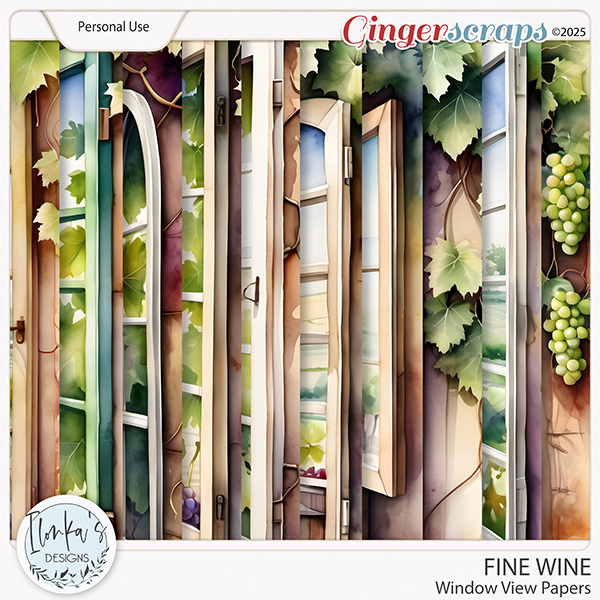 Fine Wine Window View Papers by Ilonka's Designs