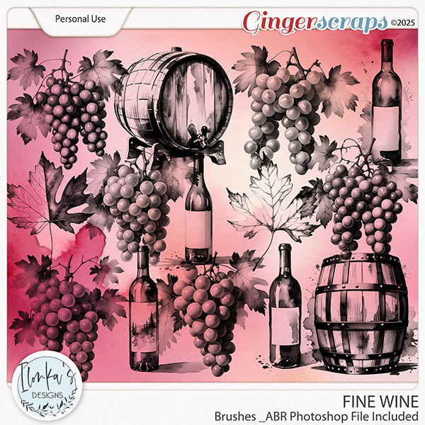 Fine Wine Brushes by Ilonka's Designs