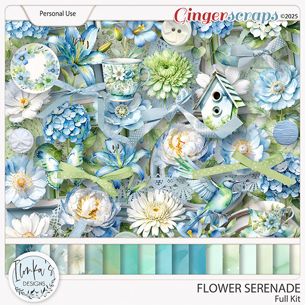 Flower Serenade Full Kit by Ilonka's Designs