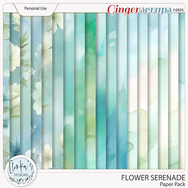 Flower Serenade Paper Pack by Ilonka's Designs