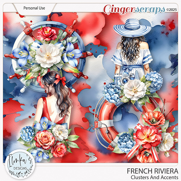 French Riviera Clusters And Accents by Ilonka's Designs
