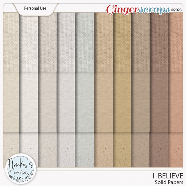 I Believe Solid Papers by Ilonka's Designs 