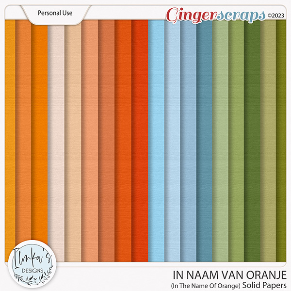 In Naam Van Oranje Solid Papers by Ilonka's Designs