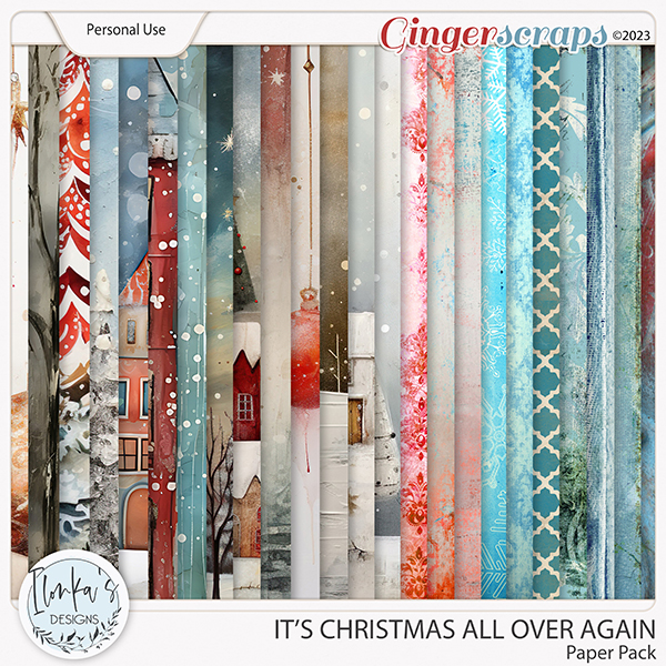 It's Christmas All Over Again Paper Pack by Ilonka's Designs