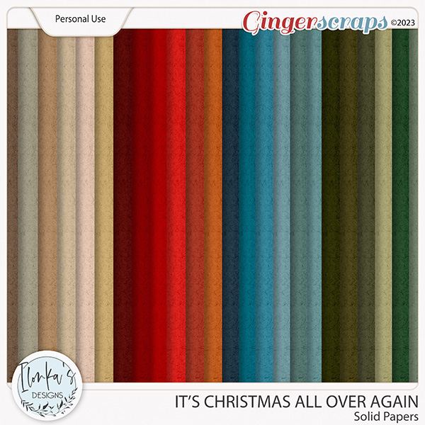 It's Christmas All Over Again Solid Papers by Ilonka's Designs