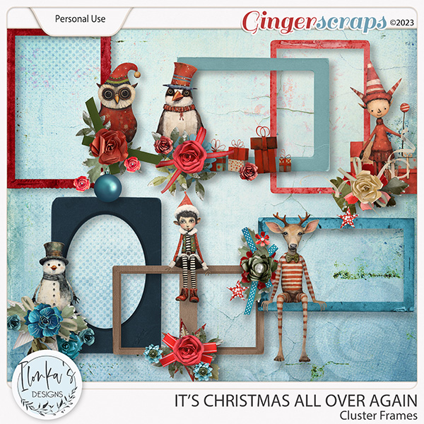 It's Christmas All Over Again Cluster Frames by Ilonka's Designs
