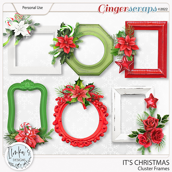 It's Christmas Cluster Frames by Ilonka's Designs