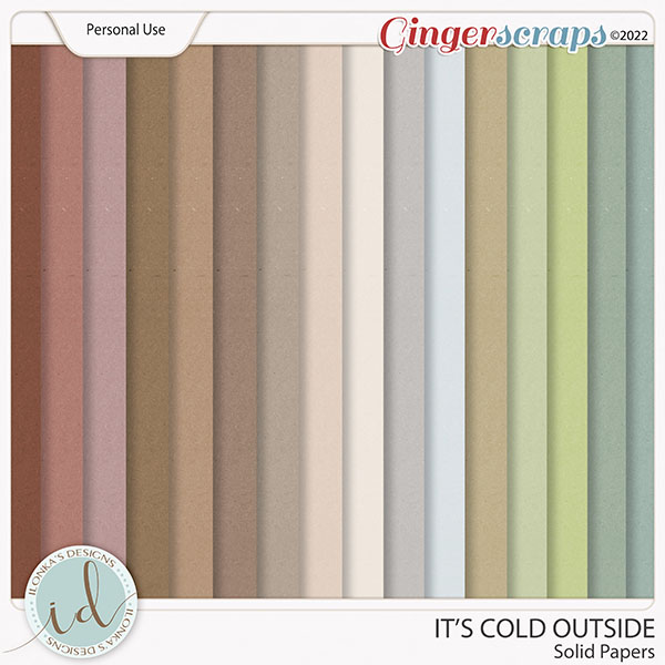 It's Cold Outside Solid Papers by Ilonka's Designs