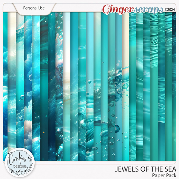 Jewels Of The Sea Paper Pack by Ilonka's Designs 
