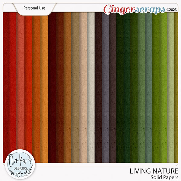 Living Nature Solid Papers by Ilonka's Designs