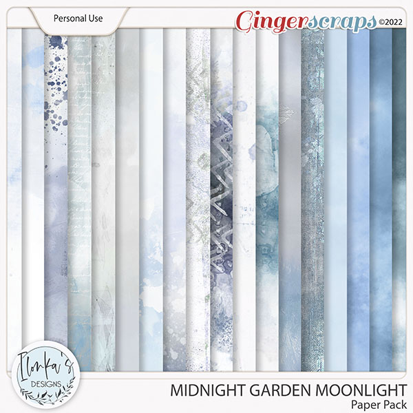 Midnight Garden Moonlight Paper Pack by Ilonka's Designs