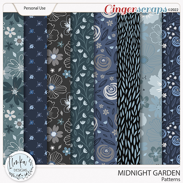 Midnight Garden Patterns by Ilonka's Designs 