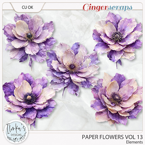 CU Paper Flowers Vol 13 by Ilonka's Designs