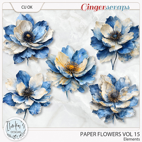 CU Paper Flowers Vol 15 by Ilonka's Designs