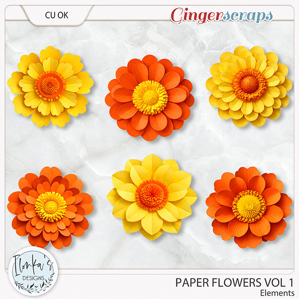 CU Paper Flowers Vol 1 by Ilonka's Designs