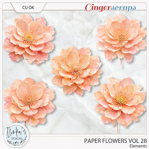CU Paper Flowers Vol 28 by Ilonka's Designs