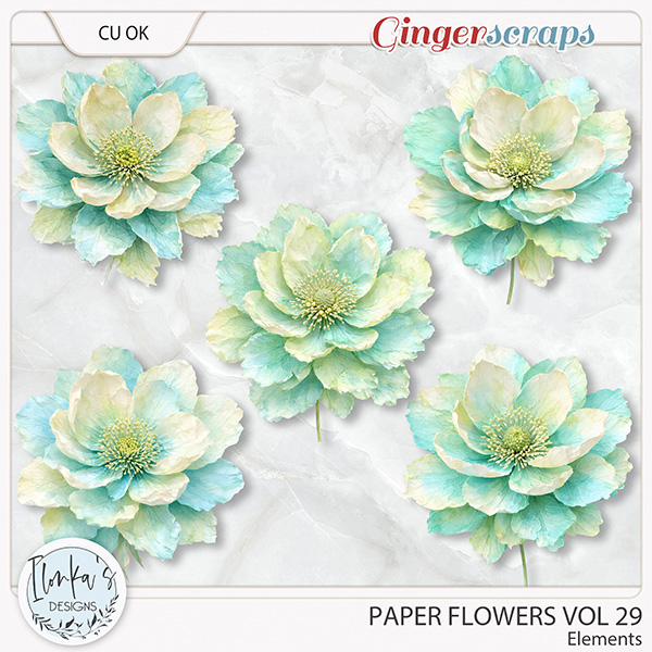 CU Paper Flowers Vol 29 by Ilonka's Designs
