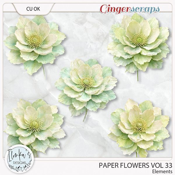 CU Paper Flowers Vol 33 by Ilonka's Designs
