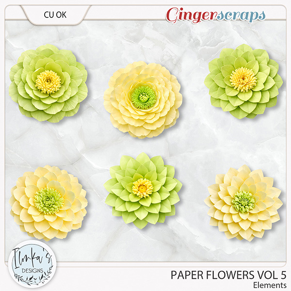 CU Paper Flowers Vol 5 by Ilonka's Designs