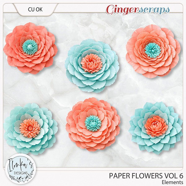CU Paper Flowers Vol 6 by Ilonka's Designs