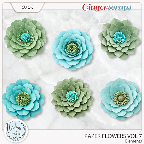 CU Paper Flowers Vol 7 by Ilonka's Designs