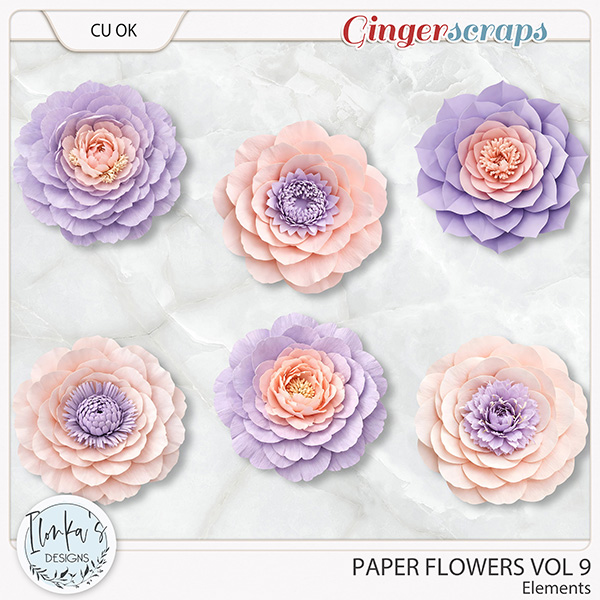CU Paper Flowers Vol 9 by Ilonka's Designs