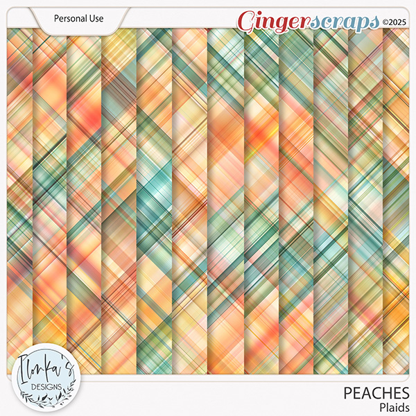 Peaches Plaids by Ilonka's Designs