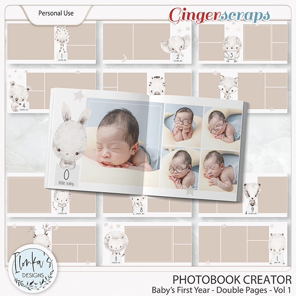 Photobook Creator Baby's First Year Vol 1 by Ilonka's Designs