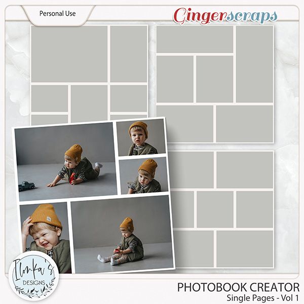 Photobook Creator Single Pages Vol 1 by Ilonka's Designs