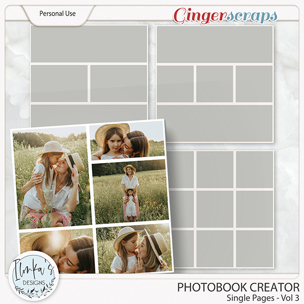 Photobook Creator Single Pages Vol 3 by Ilonka's Designs