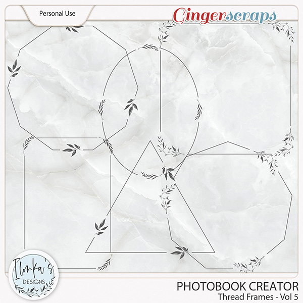 Photobook Creator Thread Frames Vol 5 by Ilonka's Designs 