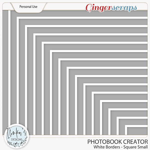 Photobook Creator White Photo Borders Small by Ilonka's Designs