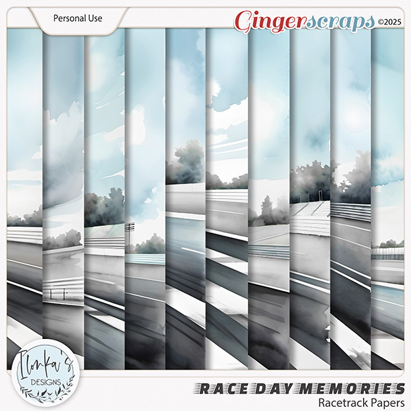 Race Day Memories Racetrack Papers by Ilonka's Designs 
