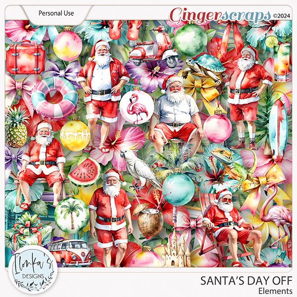Santa's Day Off Elements by Ilonka's Designs