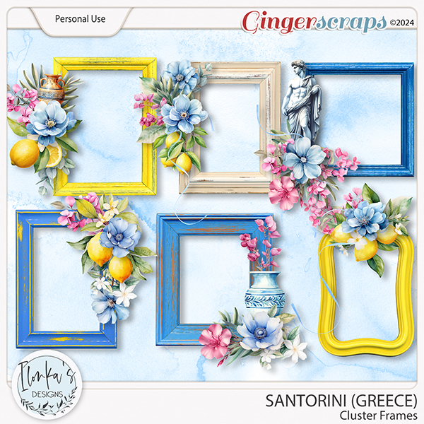 Santorini Cluster Frames by Ilonka's Designs