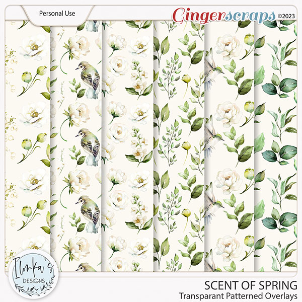 Scent Of Spring Transparant Patterned Overlays by Ilonka's Designs