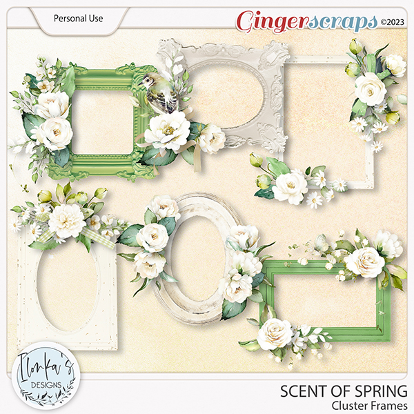 Scent Of Spring Cluster Frames by Ilonka's Designs