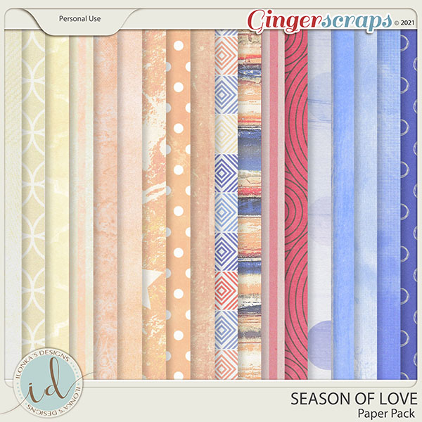 Season Of Love Paper Pack by Ilonka's Designs