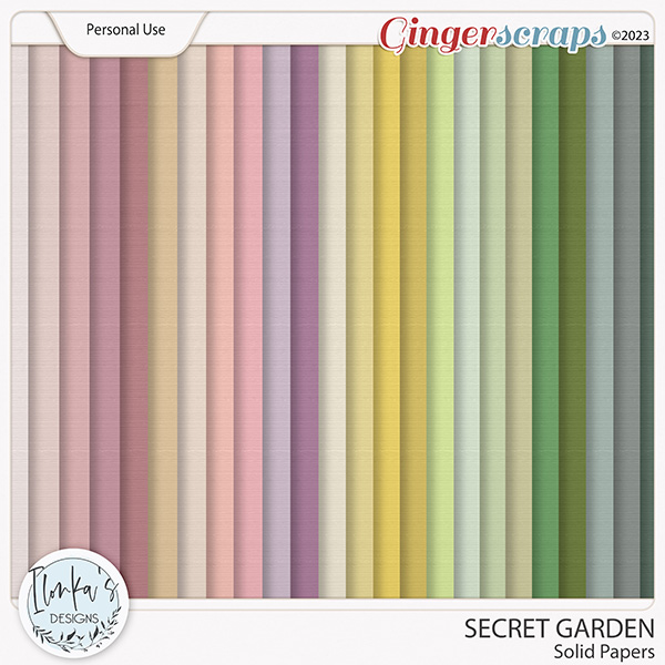 Secret Garden Solid Papers by Ilonka's Designs