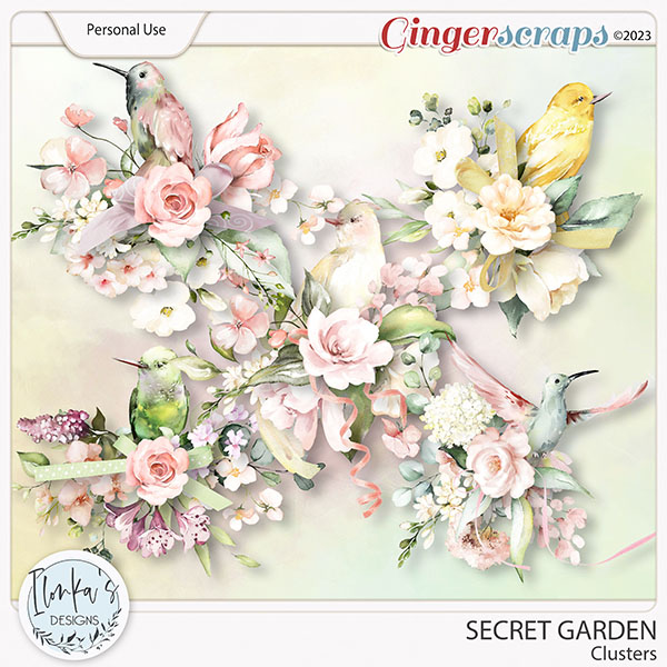 Secret Garden clusters by Ilonka's Designs 