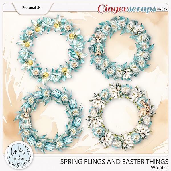 Spring Flings And Easter Things Wreaths by Ilonka's Designs