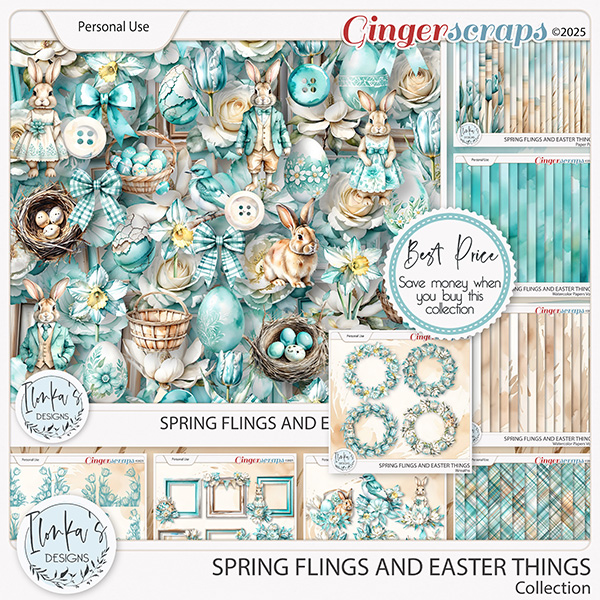 Spring Flings And Easter Things Collection by Ilonka's Designs