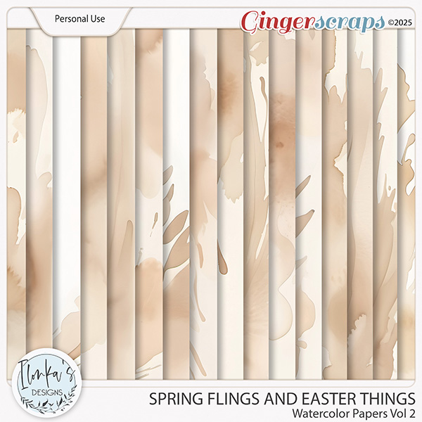 Spring Flings And Easter Things Watercolor Papers Vol 2 by Ilonka's Designs