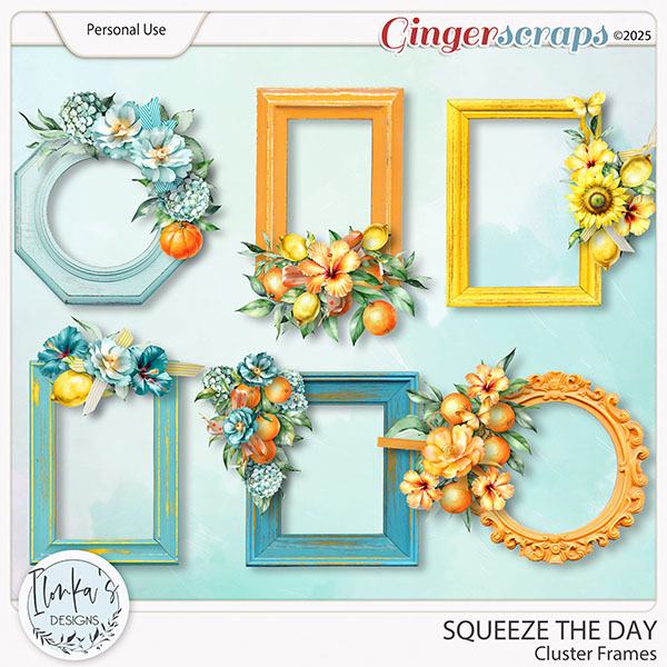 Squeeze The Day Cluster Frames by Ilonka's Designs