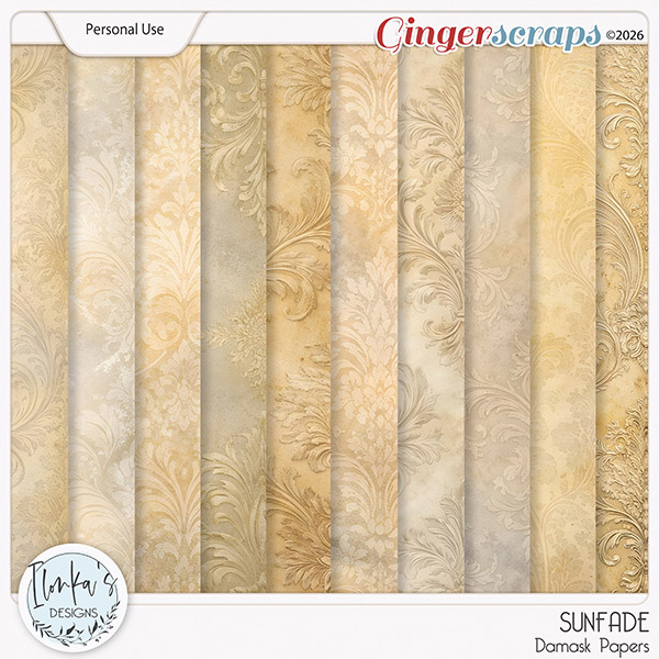 Sunfade Damask Papers by Ilonka's Designs