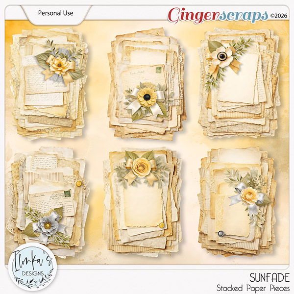 Sunfade Stacked Paper Pieces by Ilonka's Designs